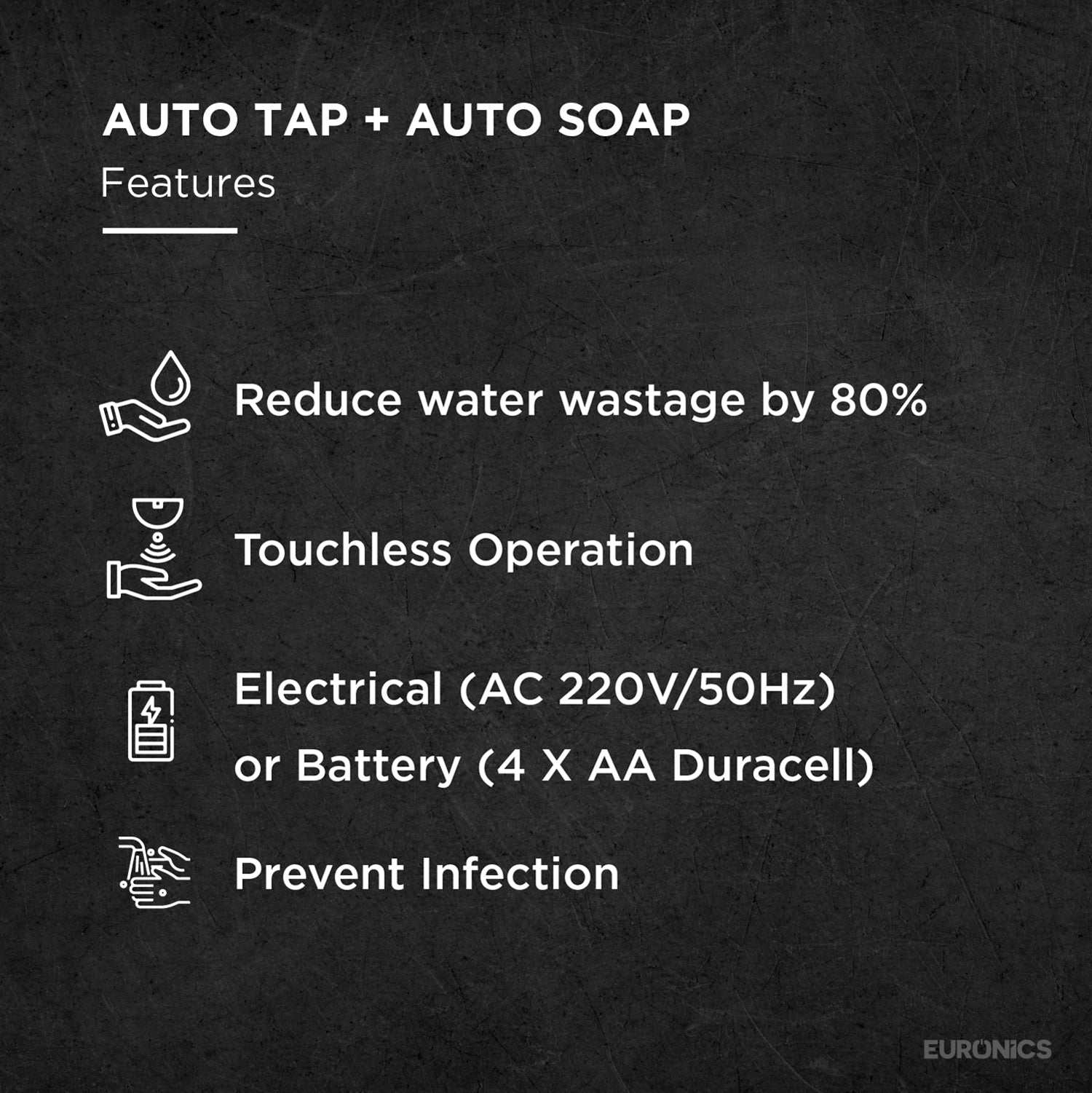 Image of KSDT11 — Auto Tap + Auto Soap Integrated Touch-Free Tap & Soap System for Commercial Washrooms