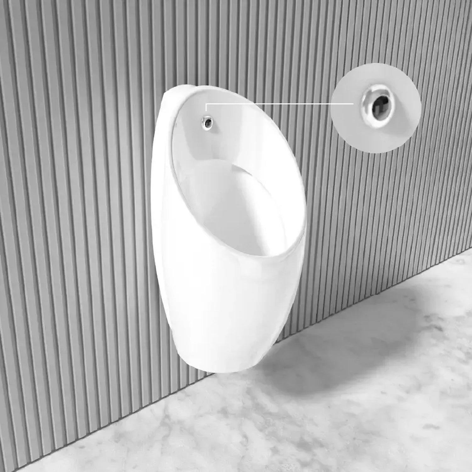 KUF( 1 Bar) Urinal with Inbuilt Automatic Flusher Integrated Sensor Urinal with Automatic Flushing for Commercial Washrooms