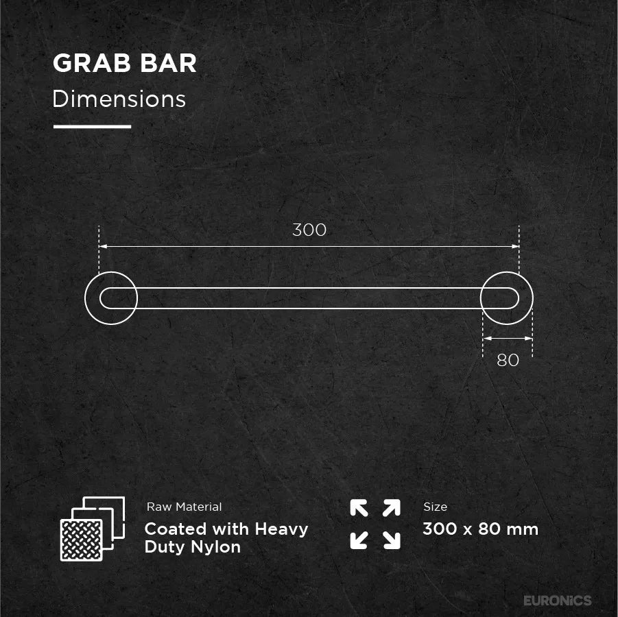 NGR01 Straight Nylon Grab Bar (300mm)