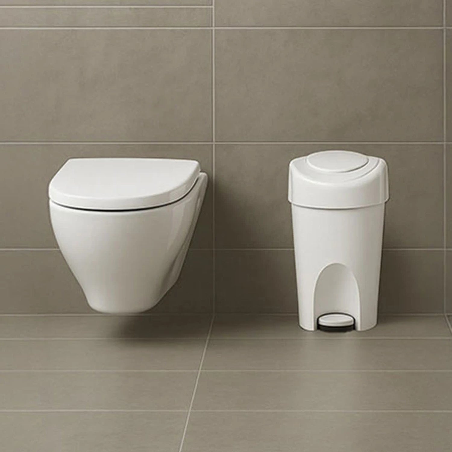 PSWB18L Sanitary Waste Bin with Pedal Hands-Free Pedal-Operated Sanitary Waste Bin for Commercial Washrooms