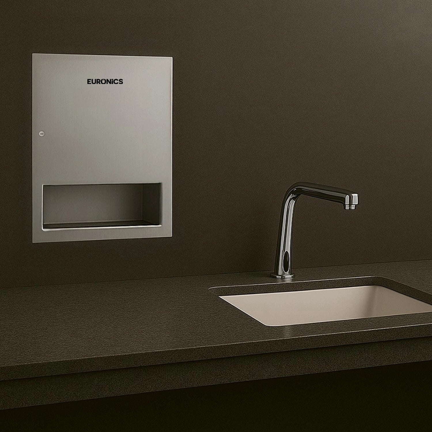 RHD3 | Recessed Automatic Hand Dryer Space-Saving Built-In Automatic Hand Dryer for Modern Commercial Washrooms
