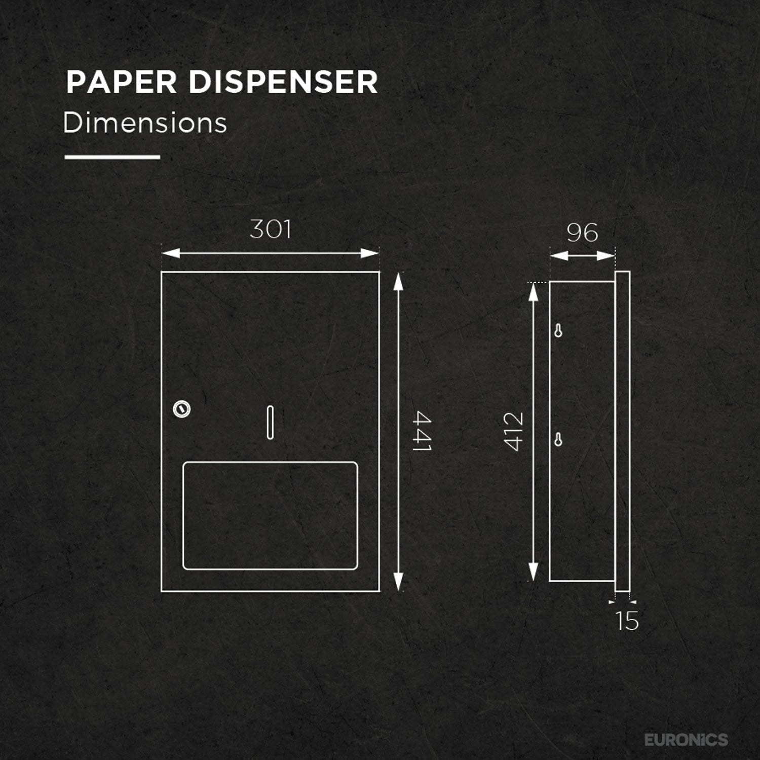 RPD2 High-Capacity Recessed Stainless Steel Paper Towel Dispenser for Public Washrooms