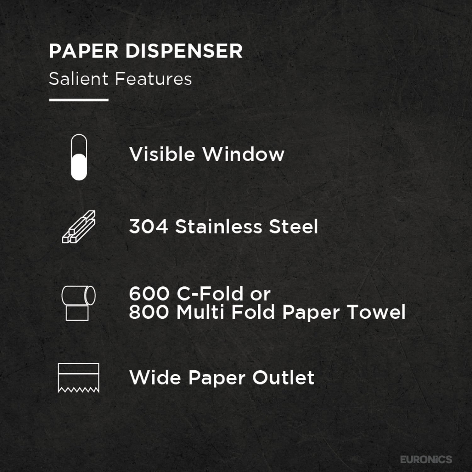 RPD2 High-Capacity Recessed Stainless Steel Paper Towel Dispenser for Public Washrooms