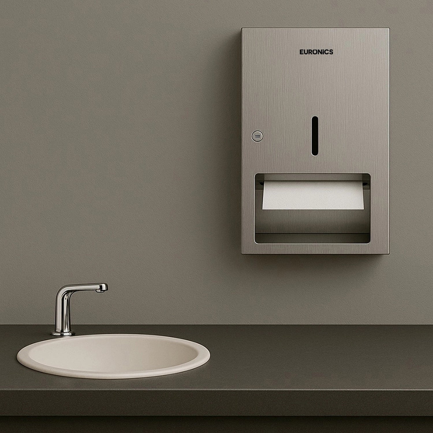RPD2 High-Capacity Recessed Stainless Steel Paper Towel Dispenser for Public Washrooms