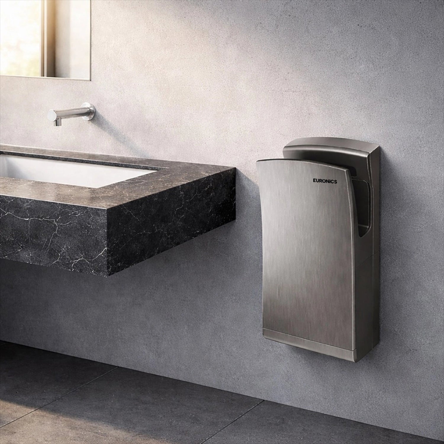SJD2S | Jet Automatic Hand Dryer (Brush Motor) Premium Stainless-Steel Jet Automatic Hand Dryer for High-Traffic Commercial Washrooms