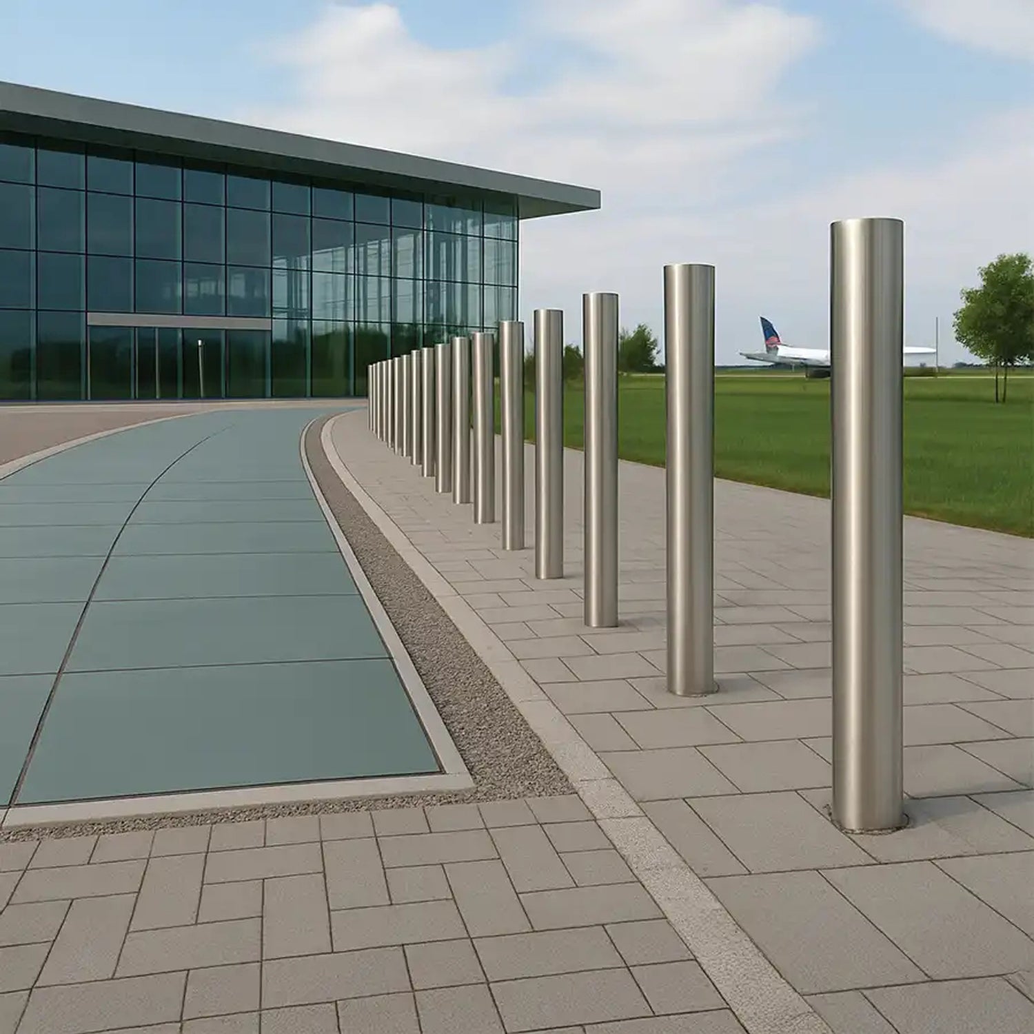 Image of SSB02S Premium Stainless Steel Fixed Bollard for Surface Installation
