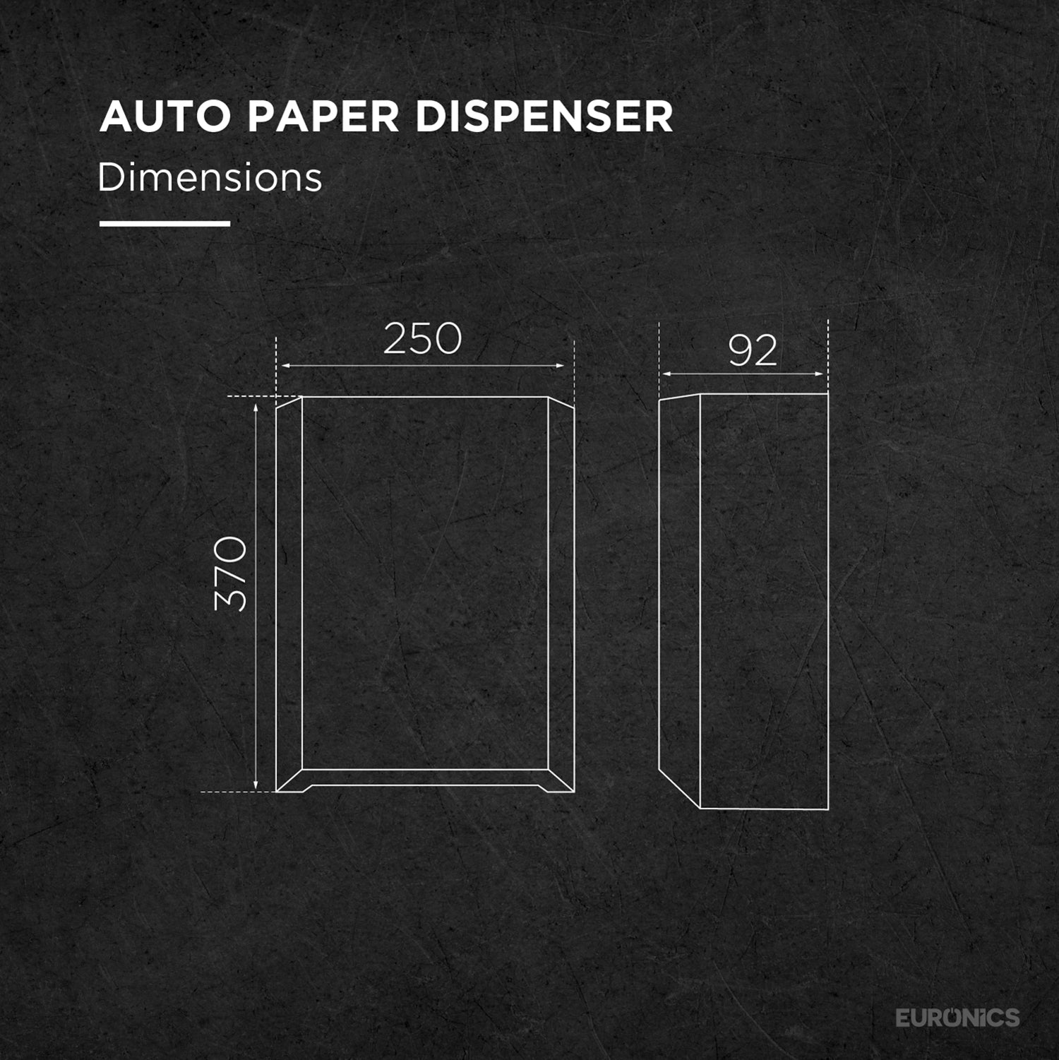 Trimax AP3 Premium Automatic Stainless Steel Paper Towel Dispenser for Washbasin Areas