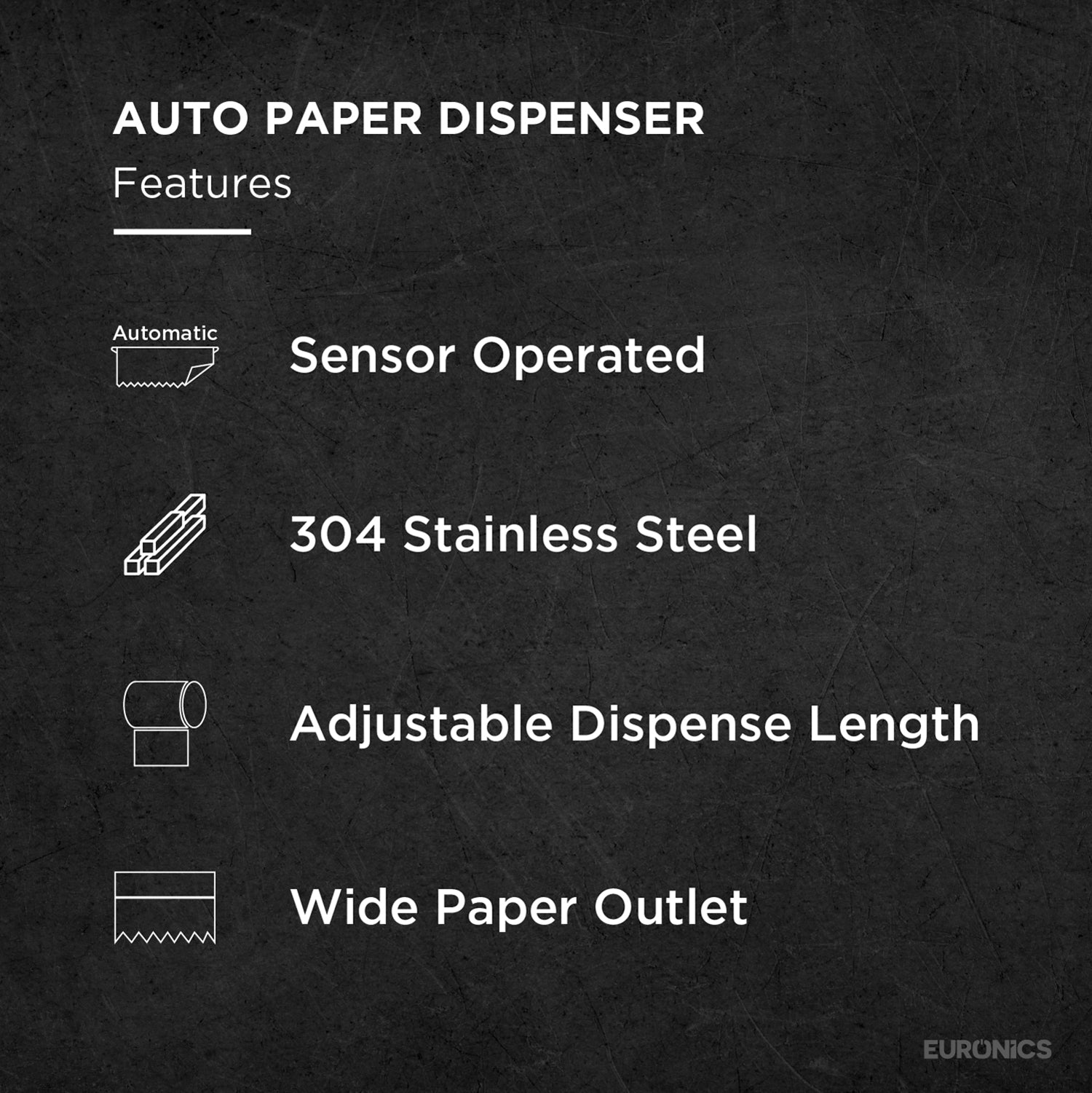 Trimax AP3 Premium Automatic Stainless Steel Paper Towel Dispenser for Washbasin Areas