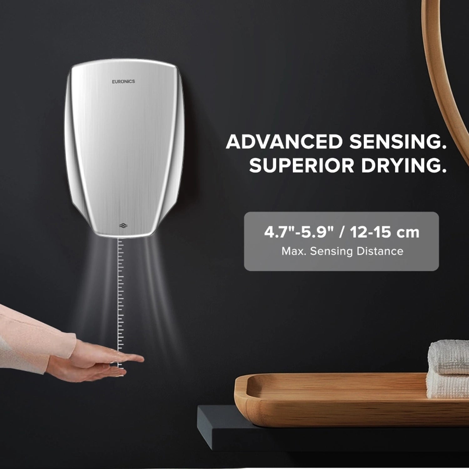 Image of Velora Automatic Stainless Steel Hand Dryer