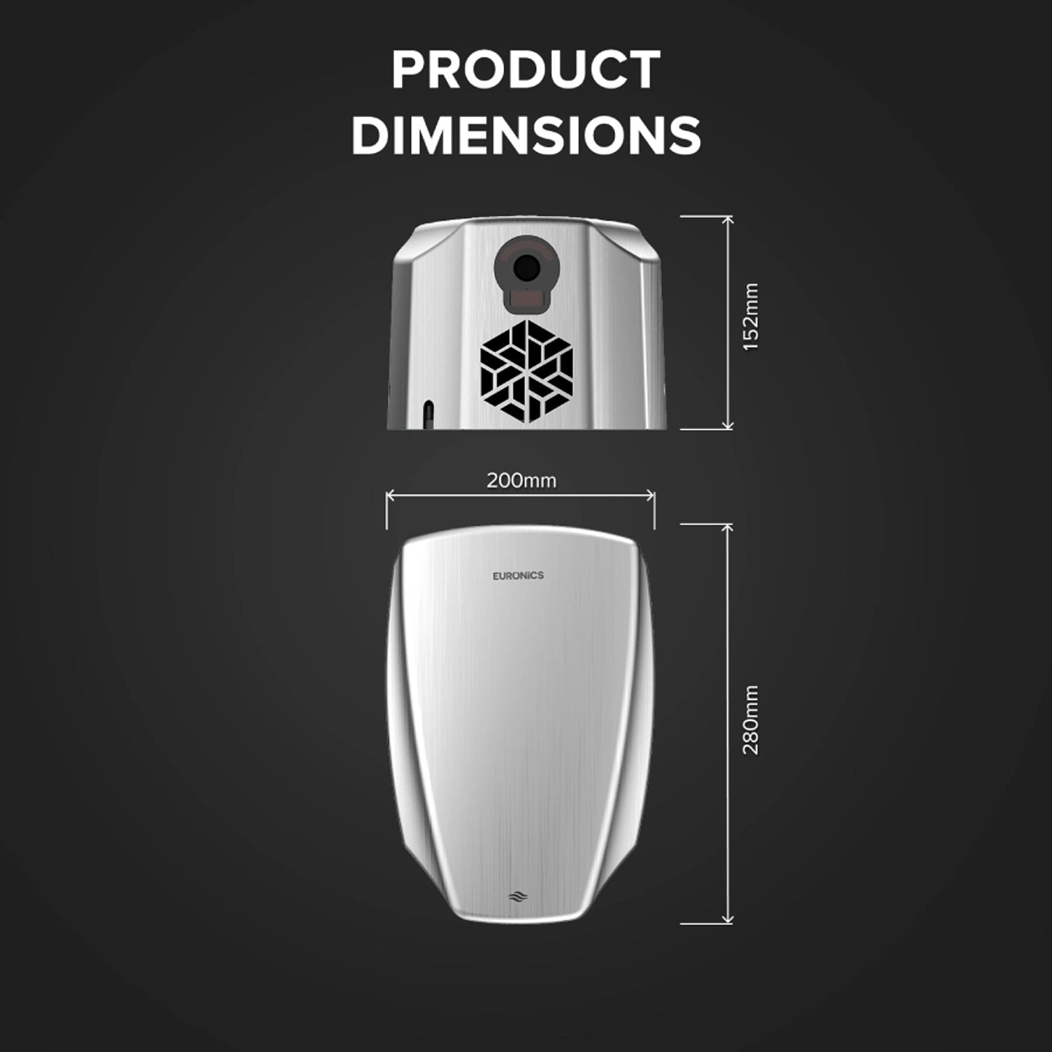 Velora Automatic Stainless Steel Hand Dryer